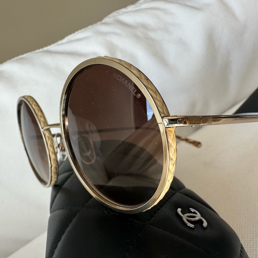 Sunglasses CHANEL titanium gold